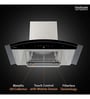 Hindware Nadia 90 cm 1350 m /hr Filterless Auto-Clean Kitchen Chimney With Motion Sensor (Curved Glass, Inox)