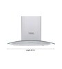 Hindware 60 cm 1100 m3h Hood Chimney (Model No: Sabina SS 60)