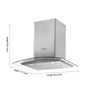 Hindware 60 cm 1100 m3h Hood Chimney (Model No: Sabina SS 60)