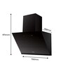 Hindware Skyla 75 cm 1350 m /hr Auto-Clean Filterless Slant Kitchen Chimney (Touch Control, Black)