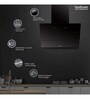 Hindware Skyla 75 cm 1350 m /hr Auto-Clean Filterless Slant Kitchen Chimney (Touch Control, Black)