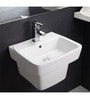 Hindware Tessa White Ceramic Integrated Pedesatal Wash Basin 91052