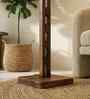 Hinge Wooden Floor Lamp with Jute Shade & Brown Base