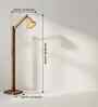 Hinge Wooden Floor Lamp with Jute Shade & Brown Base