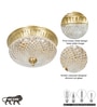 Hinkley Single Light Flush Mount Ceiling Light In Antique Brass Finish With Amber Rippled Glass