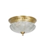 Hinkley Single Light Flush Mount Ceiling Light In Antique Brass Finish With Amber Rippled Glass