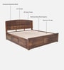 Hirm Sheesham Wood King Size Bed In Provincial Teak Finish With Box Storage