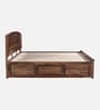 Hirm Sheesham Wood King Size Bed In Provincial Teak Finish With Box Storage