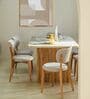 Hiro Solid Wood Dining Table In Natural Finish