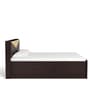 Hiroki Queen Size Bed in Walnut Finish with Headboard Storage