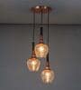 Hirst Metal & Glass 3-Light Cascade Ceiling Pendant (Rose Gold)