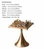 Historical Greek Multicolour Brass Chess Set With Stand