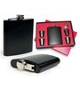Matte Black Hip Flask Gift Pack