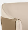 Hnuu Leatheratte Arm Chair in Off White Colour