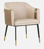 Hnuu Leatheratte Arm Chair in Off White Colour