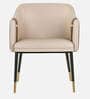 Hnuu Leatheratte Arm Chair in Off White Colour