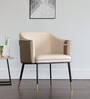 Hnuu Leatheratte Arm Chair in Off White Colour