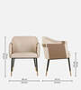 Hnuu Leatheratte Arm Chair in Off White Colour