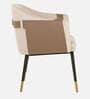 Hnuu Leatheratte Arm Chair in Off White Colour
