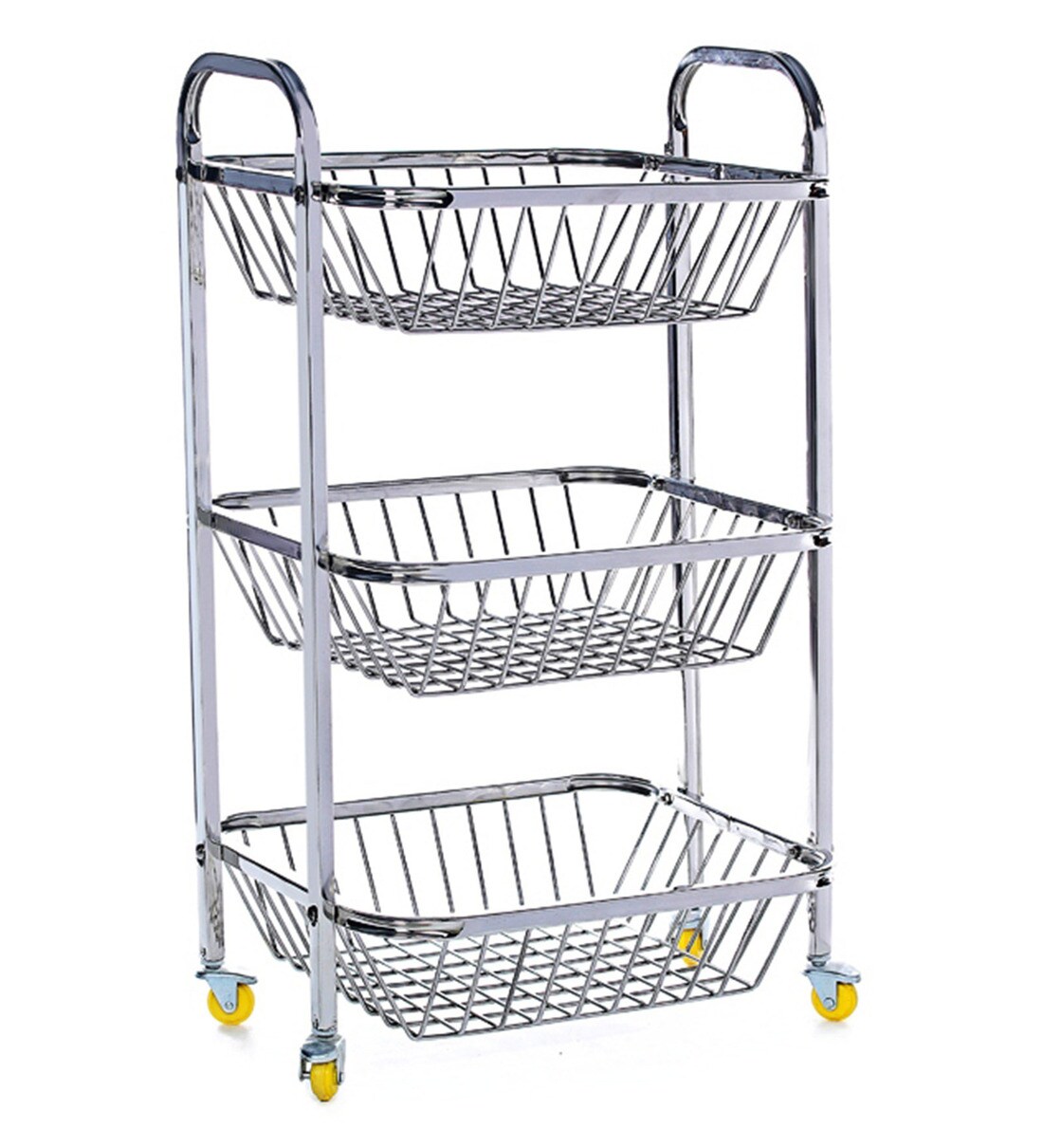 Buy 3 Tier Stainless Steel Kitchen Trolley By Home Creations Online