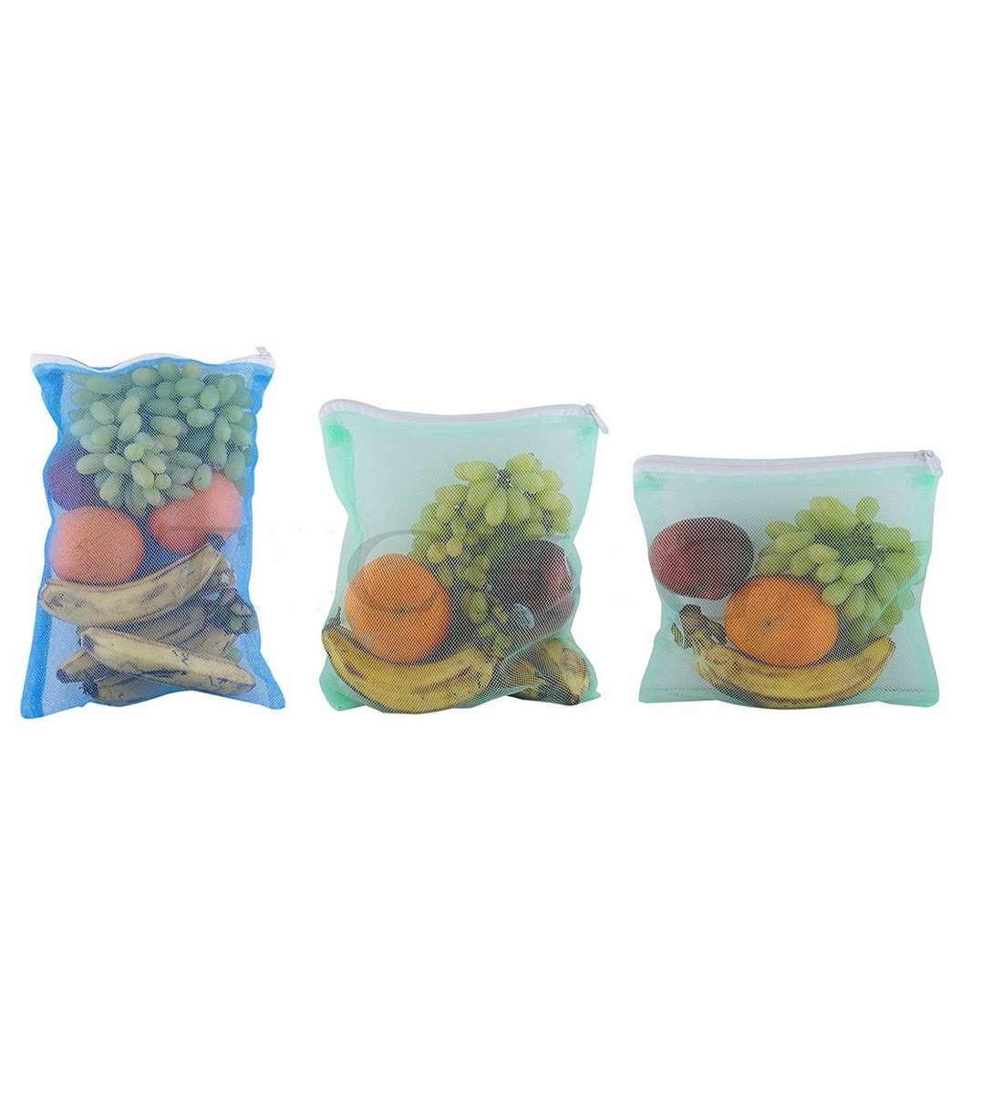 Buy Home Creations Pack of 6 pc Reusable Mesh Fridge Storage Bags for