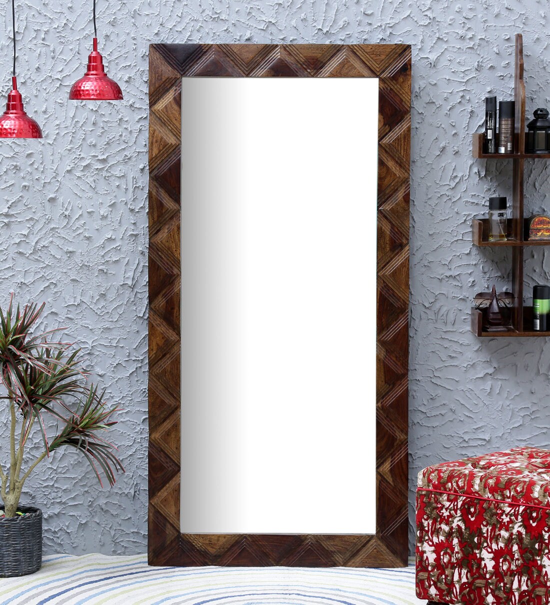 Buy Brown Sheesham Wood Full Length Mirror at 32 OFF by Woodsworth