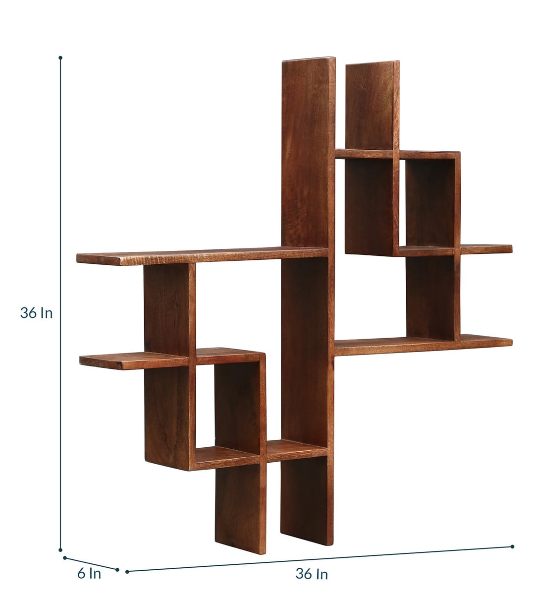 Buy Sheesham Wood Floating Book Shelf In Provincial Teak Finish By My Furniture Online Modern 