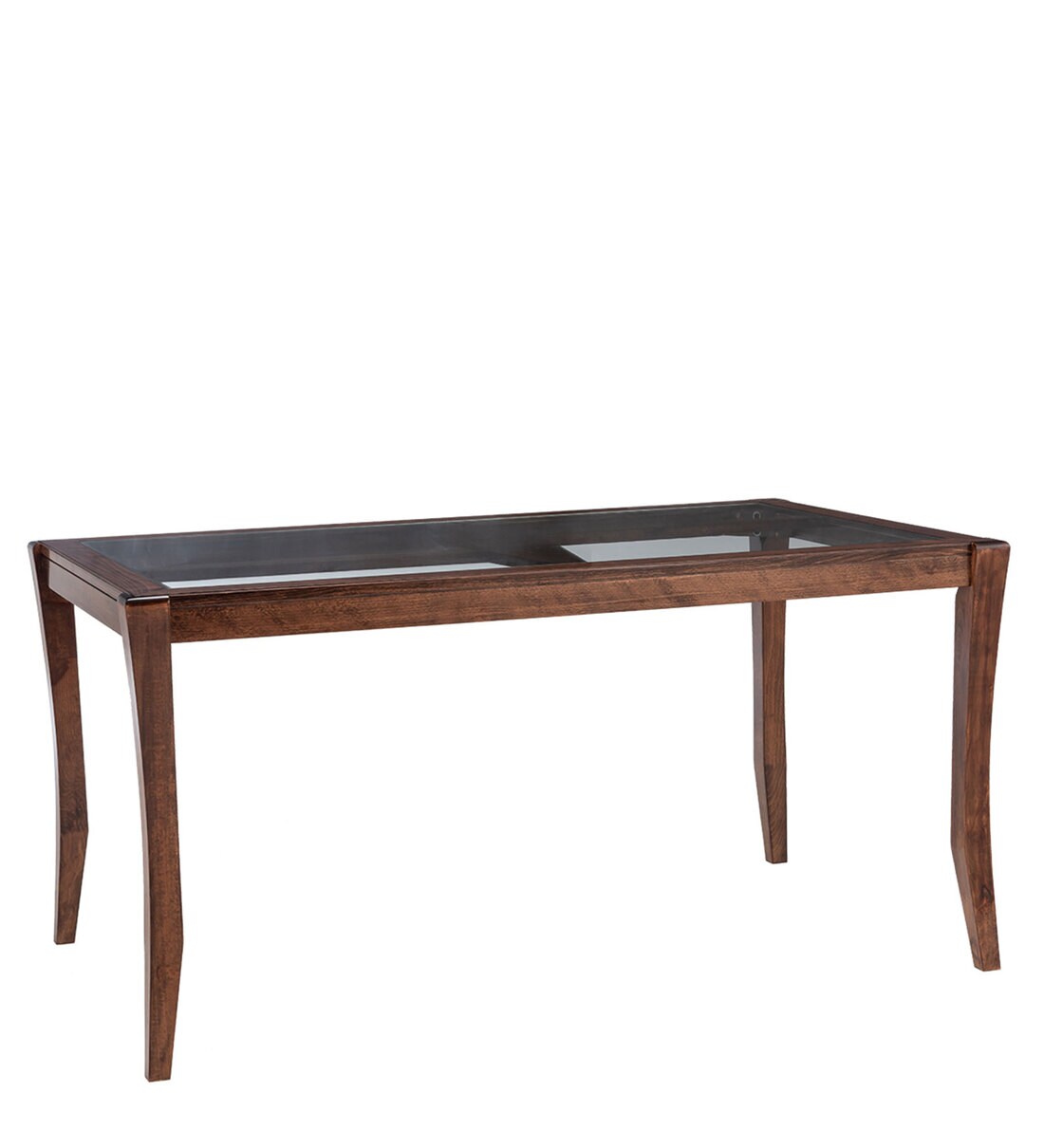 Buy Hopper 6 Seater Dining Table in Brown Colour by Durian Online