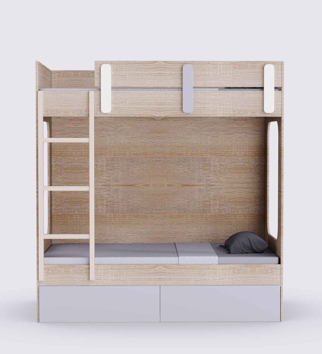 Buy Housemates Kids Bunk Bed With Storage In Oak Colour at 30% OFF