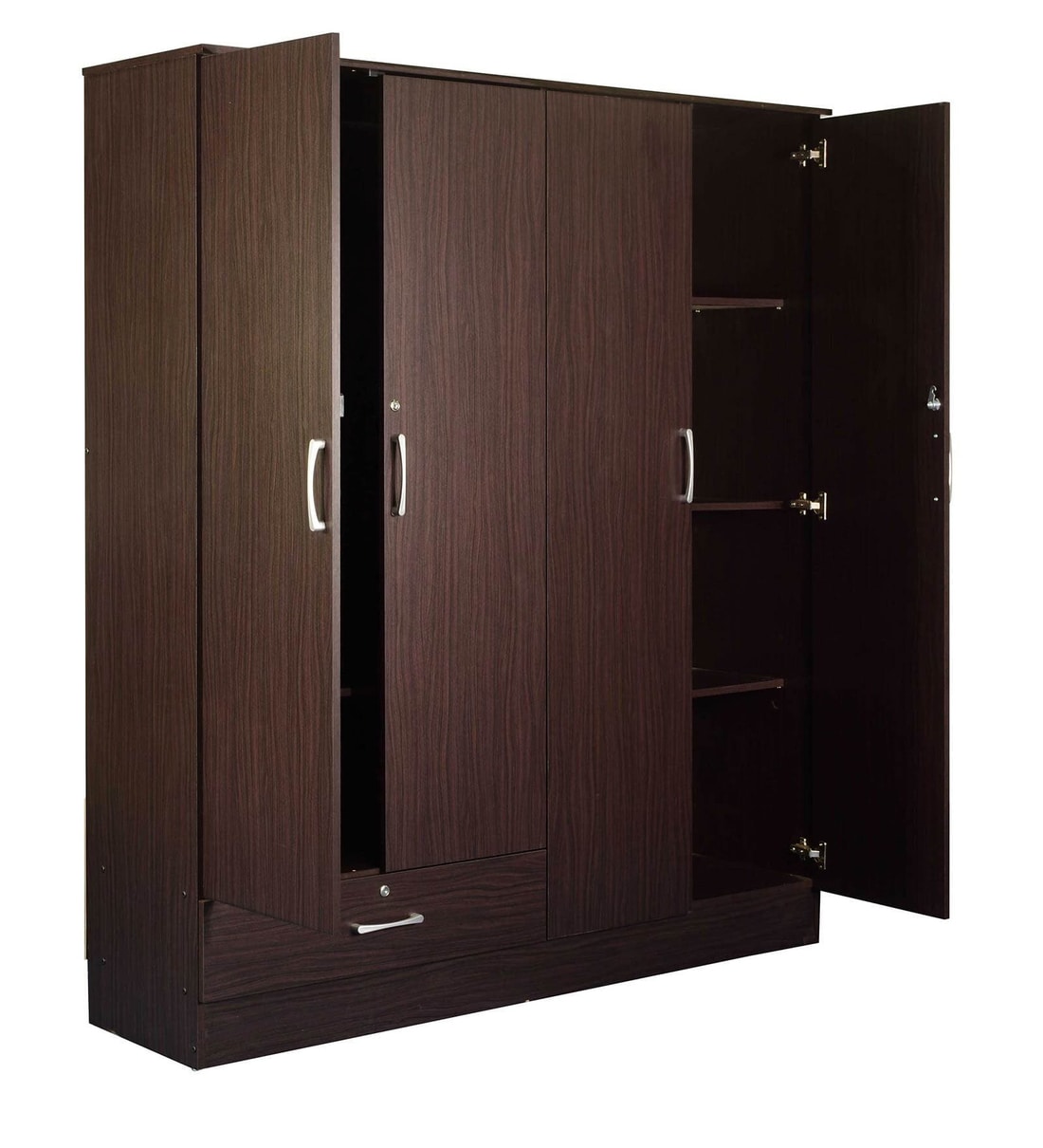 Buy Housen Four Door Wardrobe in Walnut Finish - Mintwud by Pepperfry ...