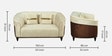 Holland Velvet 2 Seater Sofa in Beige Colour