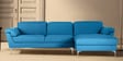 Honora Leatherette LHS Sectional Sofa (2+ Lounger) In Blue Color