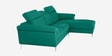 Honora Leatherette LHS Sectional Sofa (2+ Lounger) In Green Color