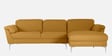 Honora Leatherette LHS Sectional Sofa (2+ Lounger) in Yellow Color