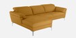 Honora Leatherette RHS Sectional Sofa ( 2+ Lounger ) in Yellow Color