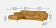 Honora Leatherette RHS Sectional Sofa ( 2+ Lounger ) in Yellow Color