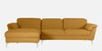 Honora Leatherette RHS Sectional Sofa ( 2+ Lounger ) in Yellow Color