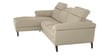 Honora Leatherette RHS Sectional Sofa (2+ Lounger) In Light Cream Color