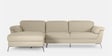 Honora Leatherette RHS Sectional Sofa (2+ Lounger) In Light Cream Color