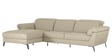 Honora Leatherette RHS Sectional Sofa (2+ Lounger) In Light Cream Color
