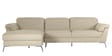 Honora Leatherette RHS Sectional Sofa (2+ Lounger) In Light Cream Color
