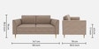 Host Velvet 2 Seater Sofa In Beige