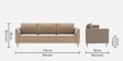 Host Velvet 3 Seater Sofa In Plush Pink
