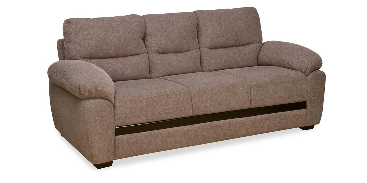 Buy Hobart Three Seater Sofa in Light Brown Colour By Nilkamal Online