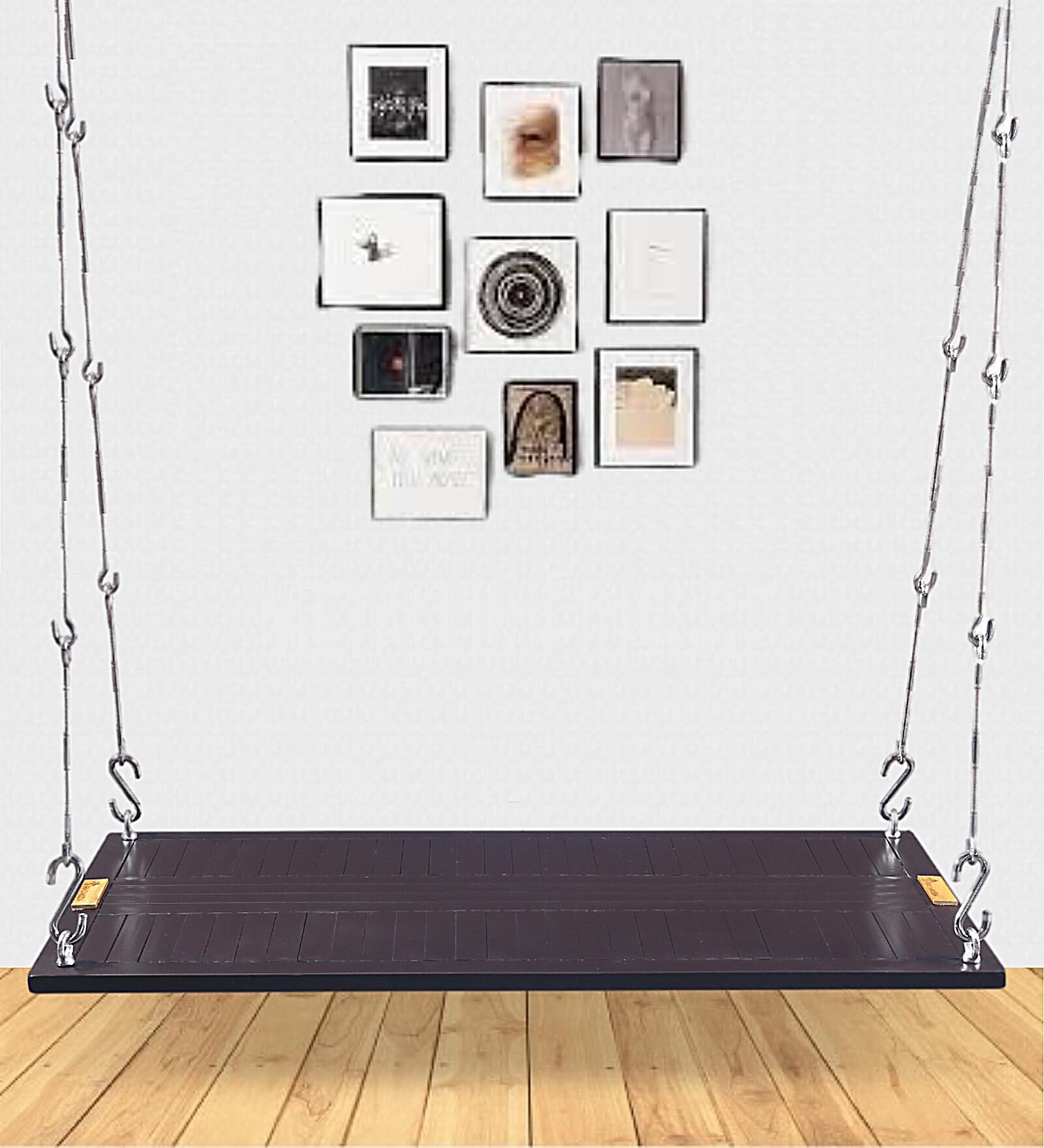 Hoana Teak Wood Swing in Brown Colour