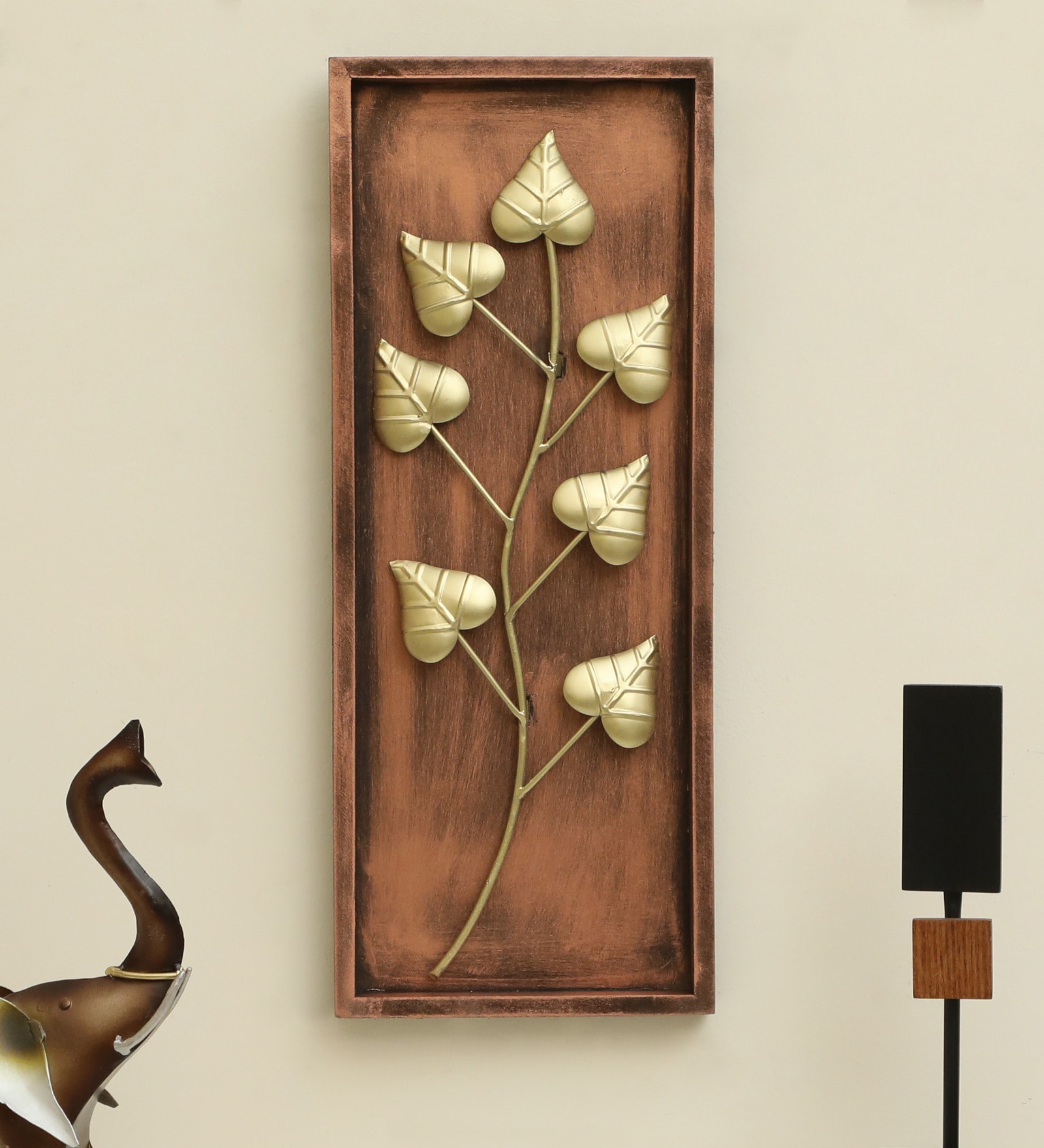 Iron Holly Leaf Multicolour Floral Wall Art