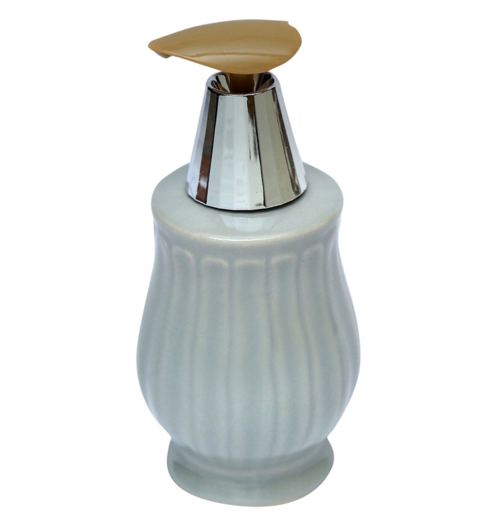 Grey Ceramic Counter Top Liquid Soap Dispenser