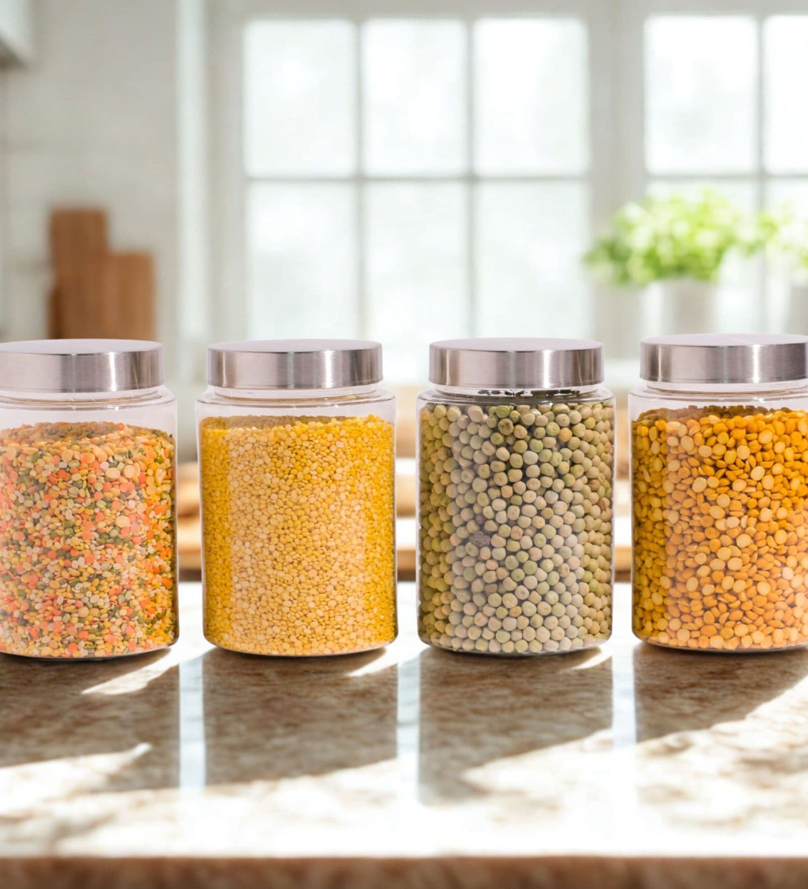 Homely Stainless Containers 1000 ML (4pcs Set)