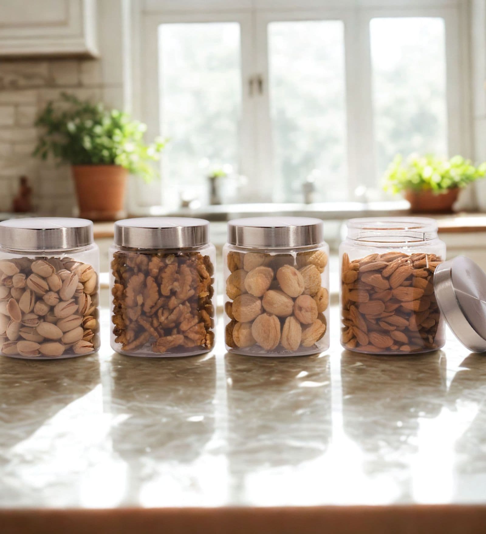 Homely Stainless Containers 750 ML (4pcs Set)