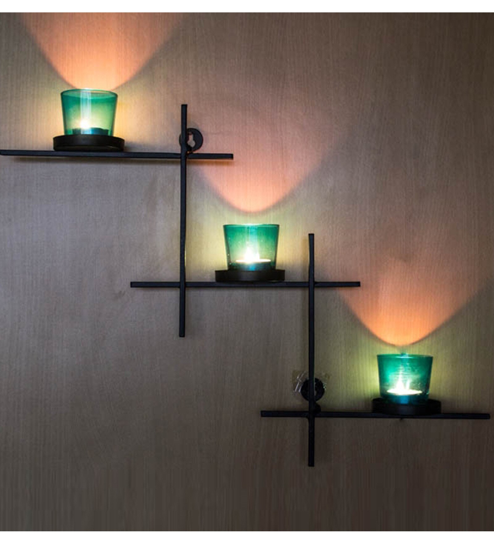 Buy Black Metal Wall Tea Light Holder by Homesake at 35 OFF by